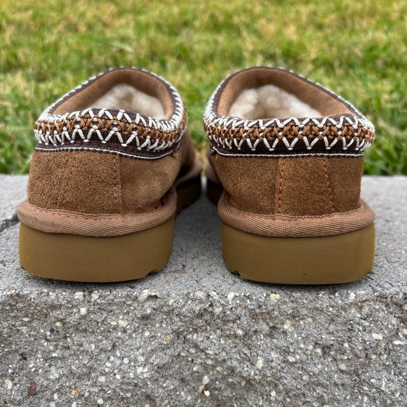 Ugg Women’s Tasman II Chestnut Slippers Shoes Size 9 Suede Sheepskin Clogs - Picture 5 of 14